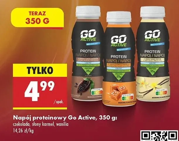 Napoje białkowe Biedronka: Go Active Skład, ceny i co wybrać?