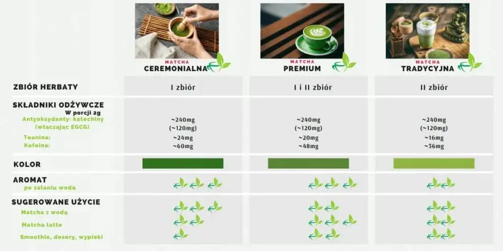 Rodzaje zielonej herbaty