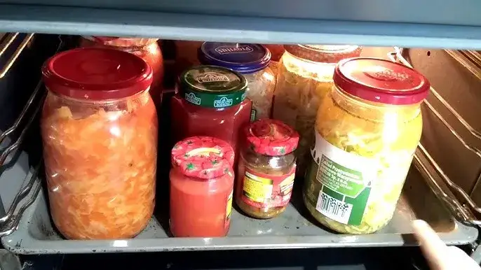 słoiki z sokiem w piekarniku